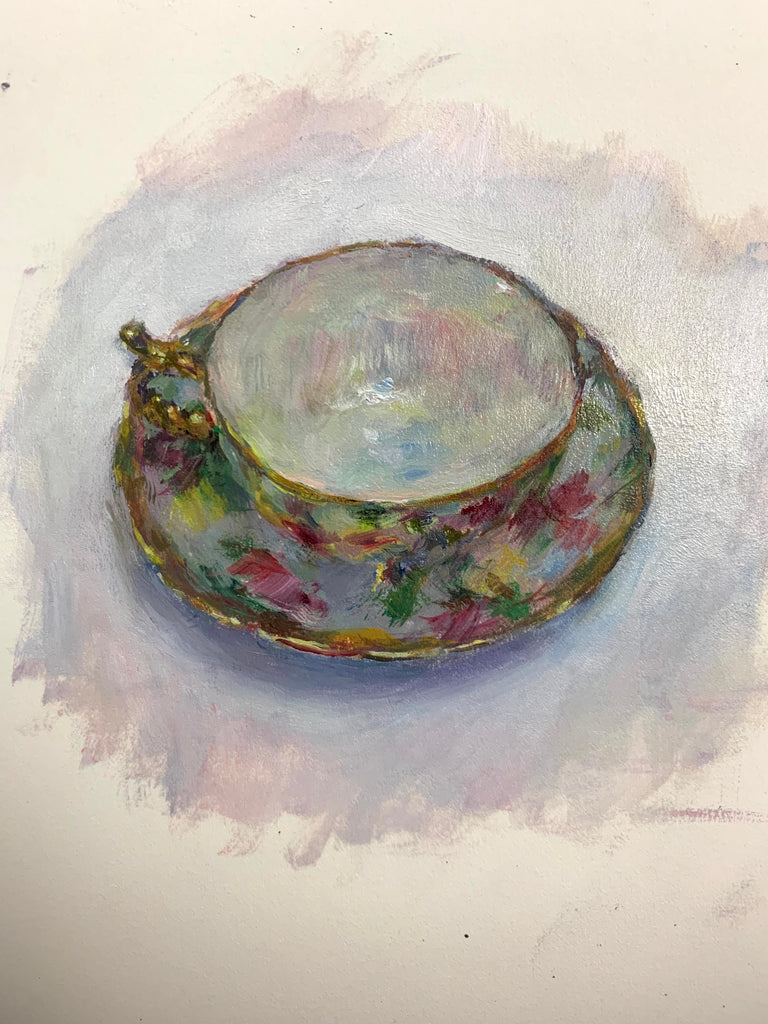 Alla Prima coffee cup from tonight’s still life painting sesh