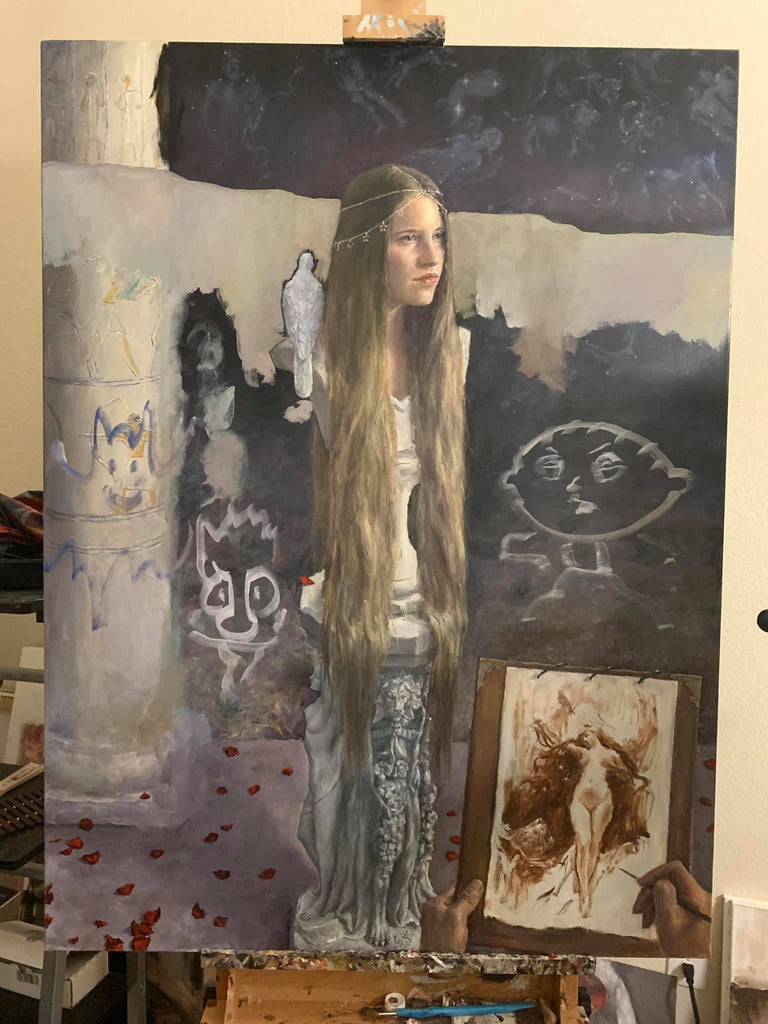 Re-working this oil painting of Coma Berenices